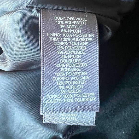 KENNETH COLE Reaction Moto style jacket, wool w/ vegan leather accents, Small. - Picture 6 of 6